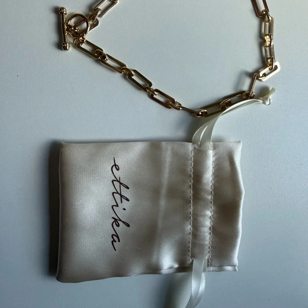 Ettika Gold flat chain necklace - Picture 5 of 8